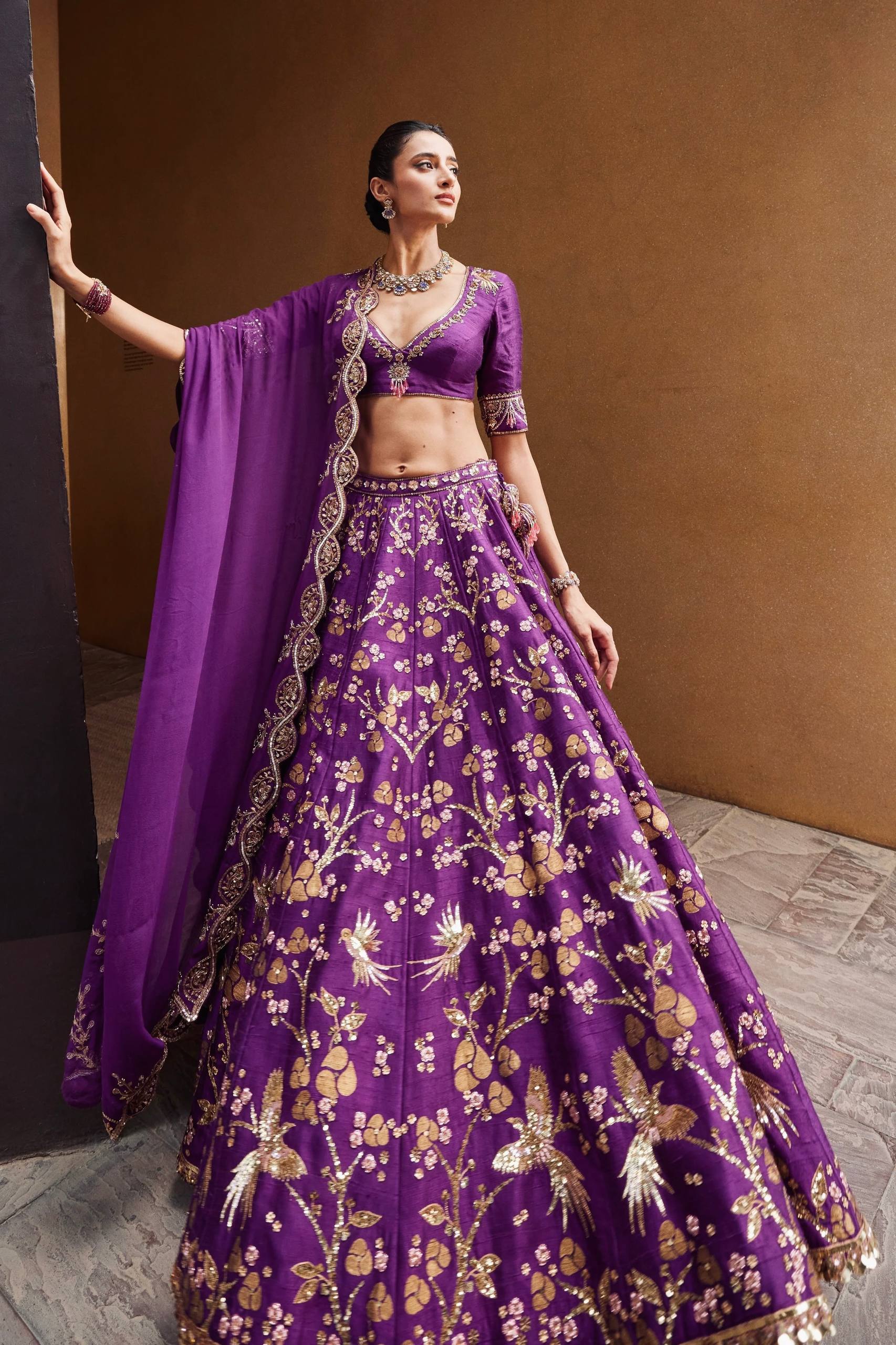 WRAPPED IN ROYAL LEHENGA