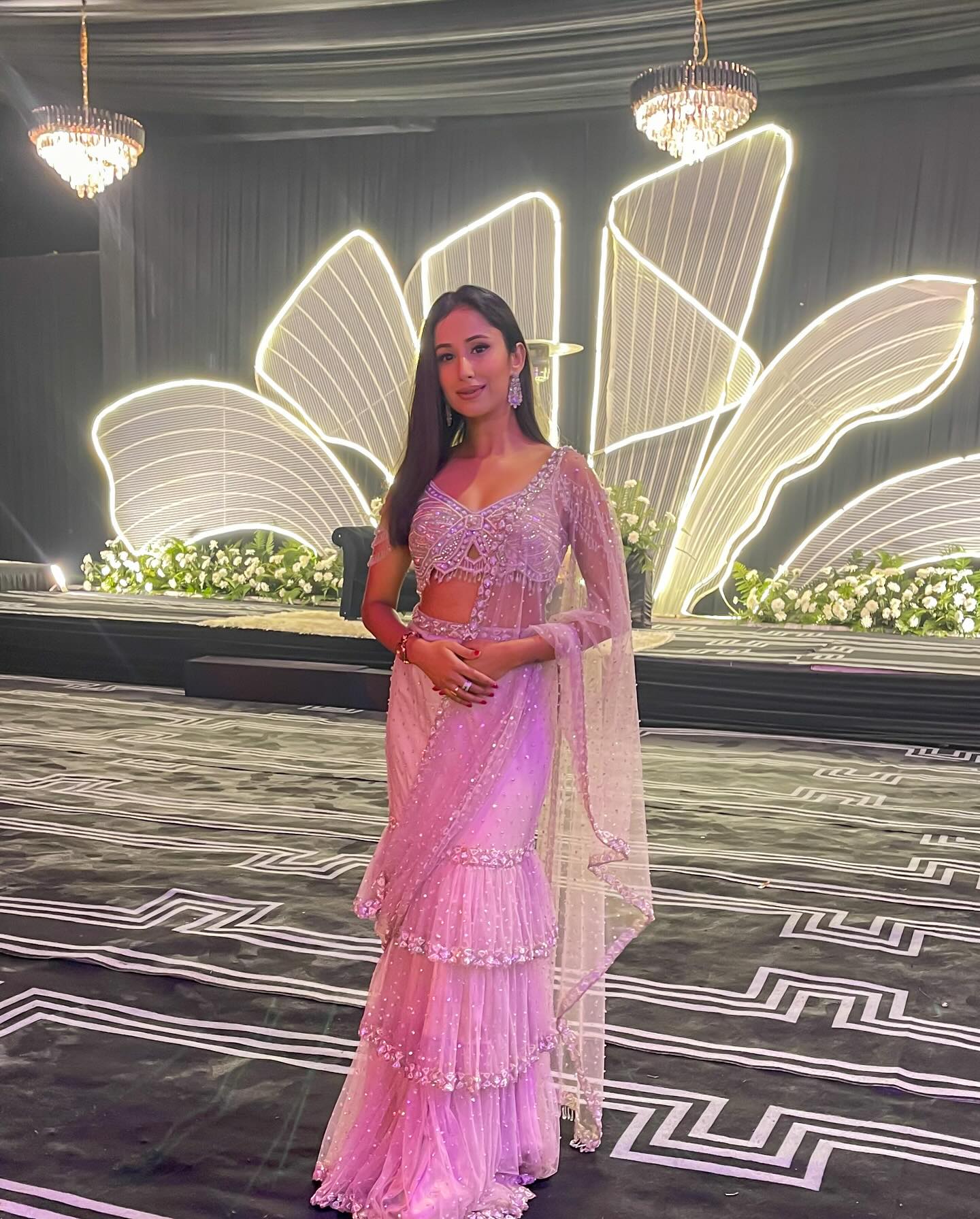 RUFFLE SAREE
