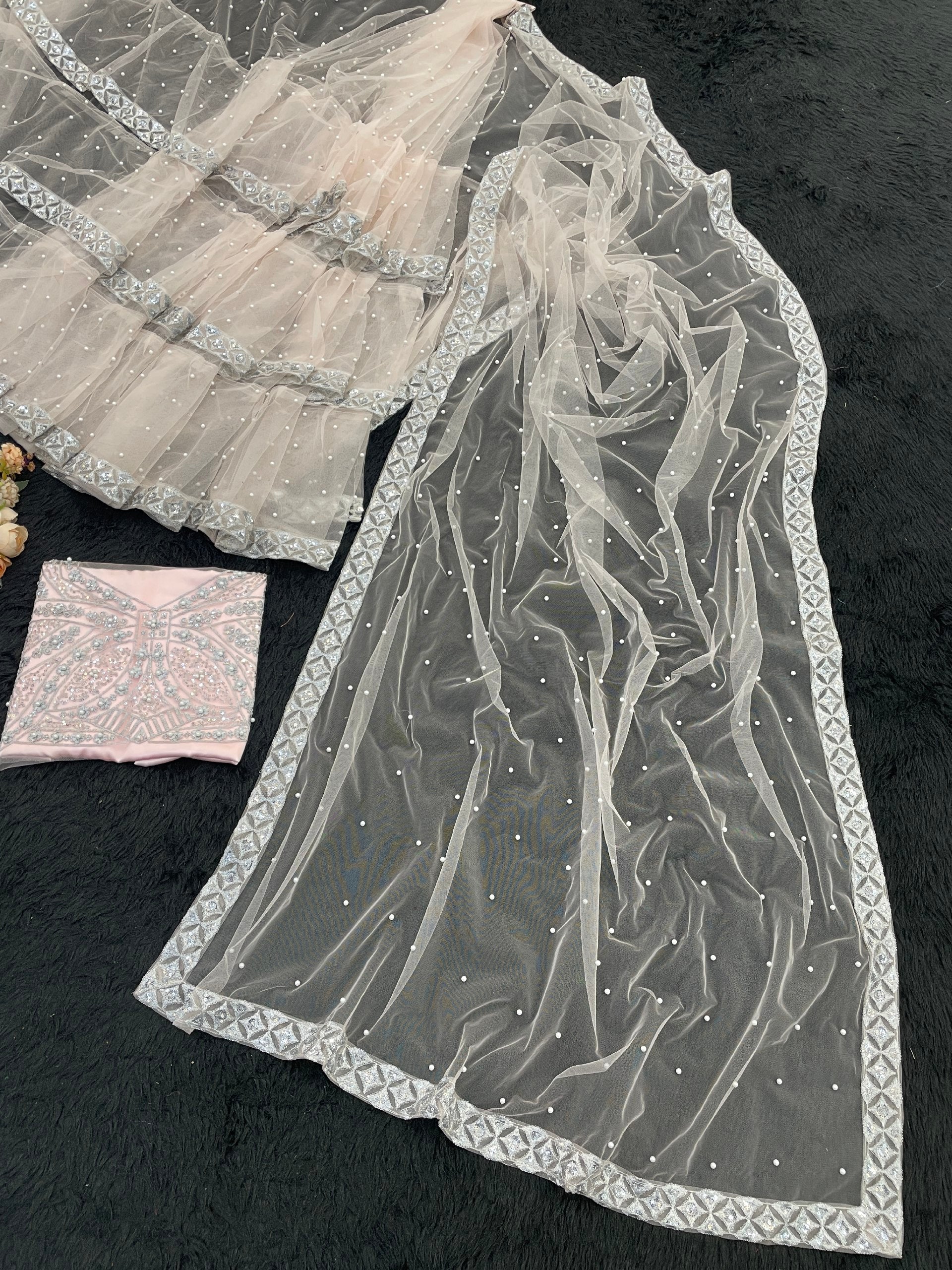RUFFLE SAREE