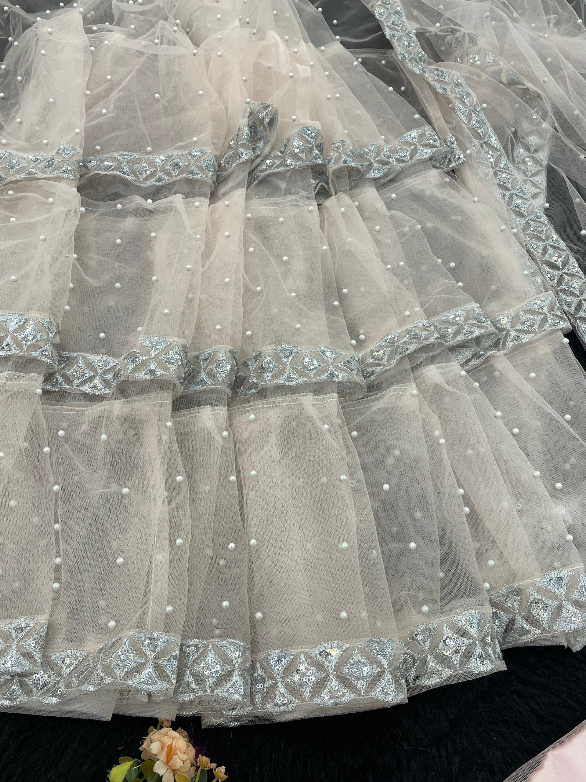 RUFFLE SAREE