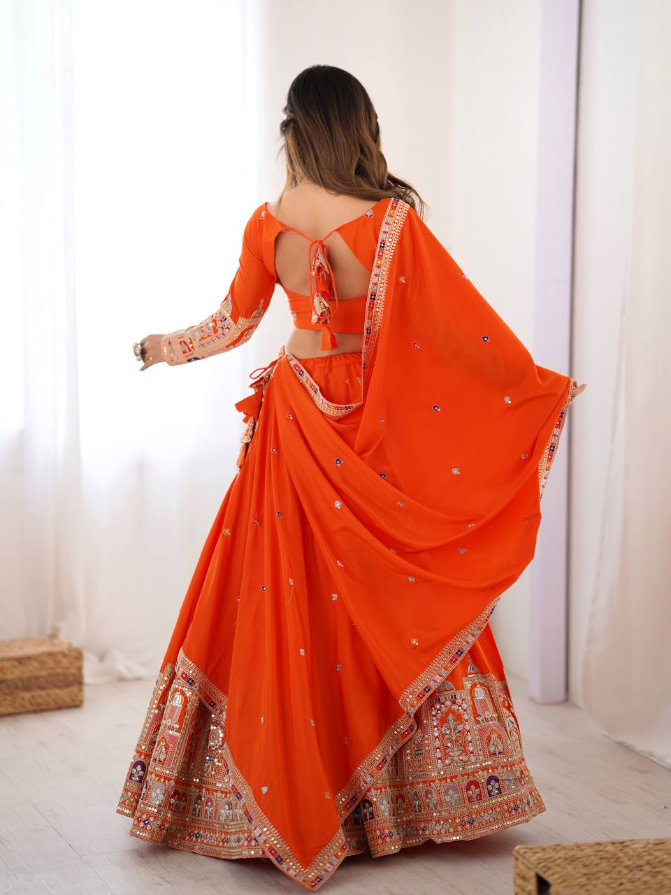 REAL MODELLING BEST SELLER LEHENGA RED