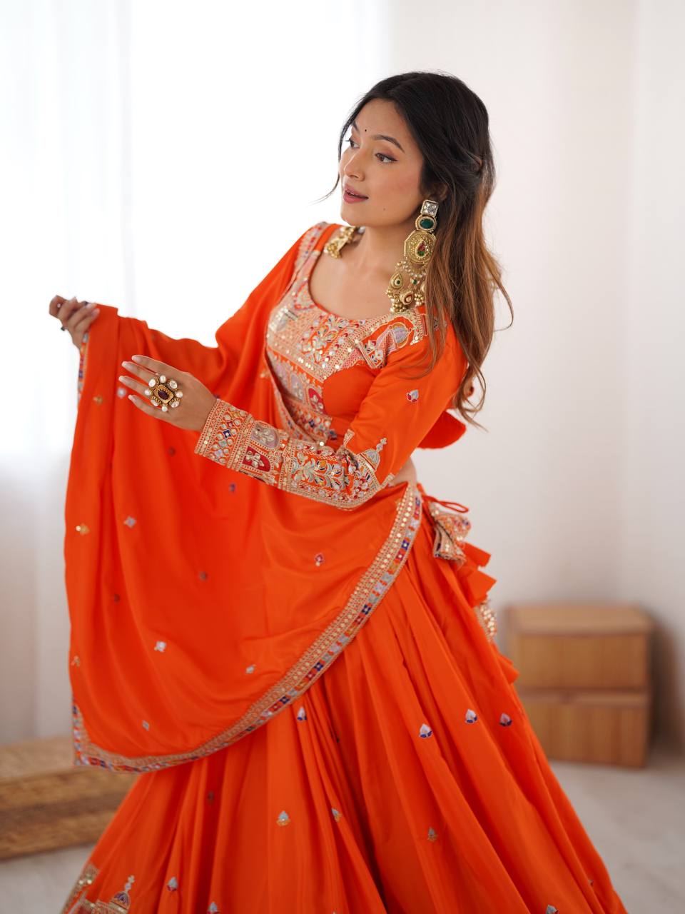 REAL MODELLING BEST SELLER LEHENGA RED