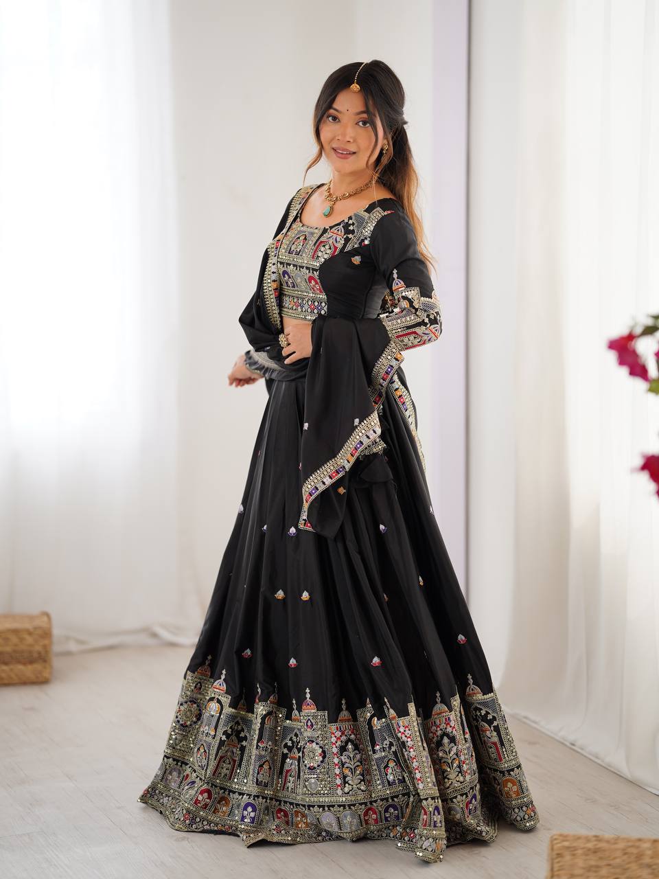 REAL MODELLING BEST SELLER LEHENGA BLACK