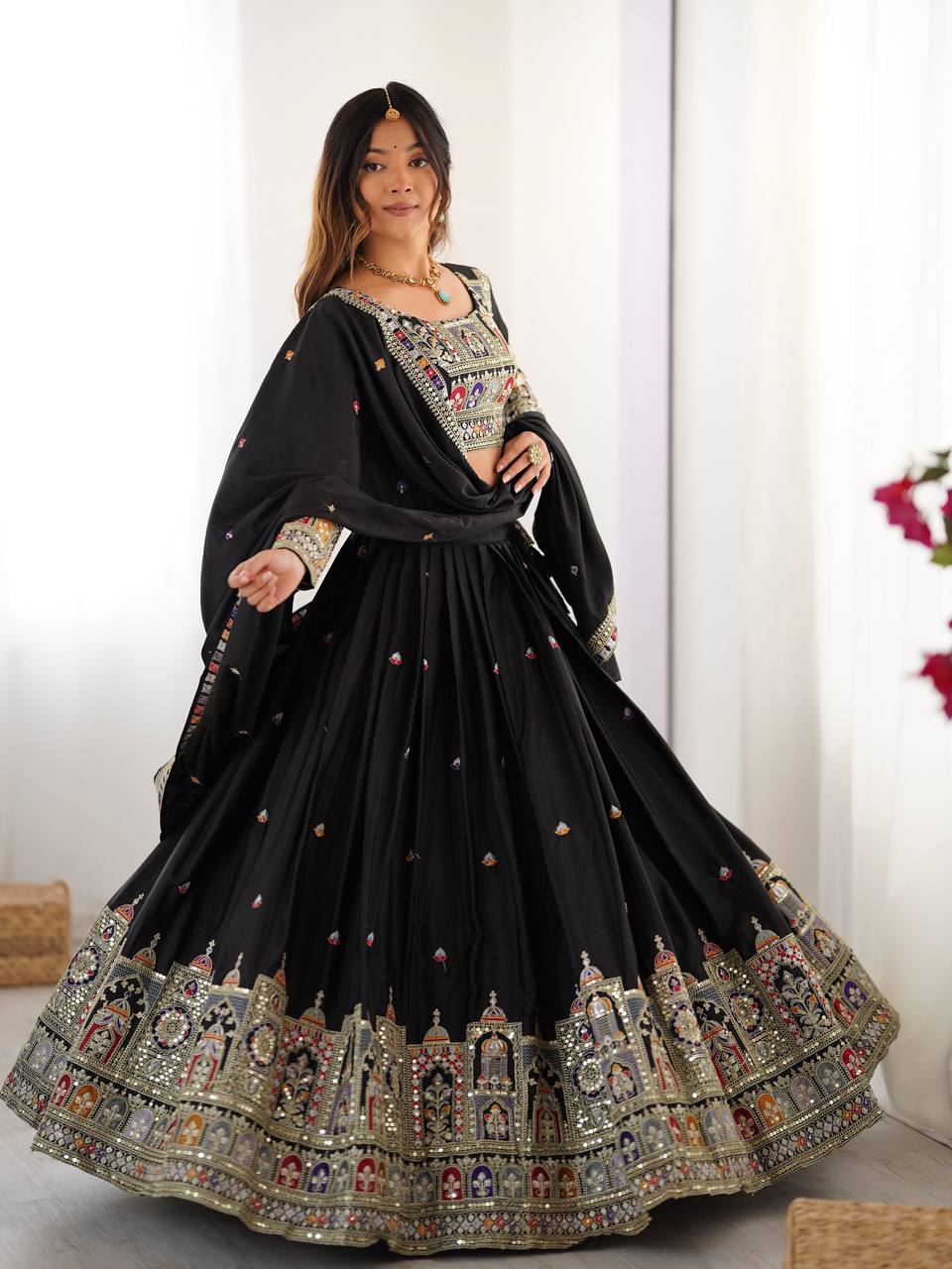 REAL MODELLING BEST SELLER LEHENGA BLACK