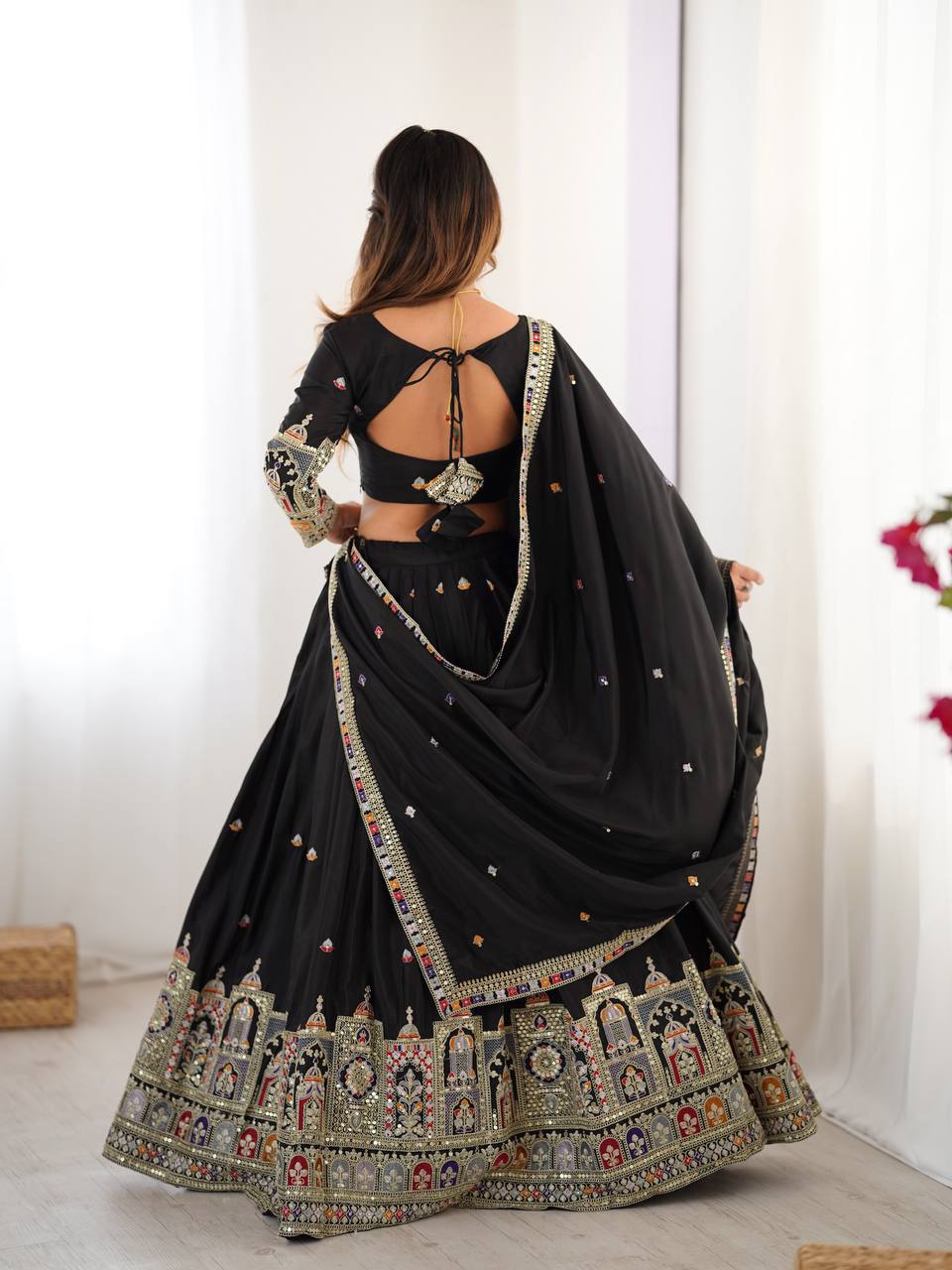 REAL MODELLING BEST SELLER LEHENGA BLACK