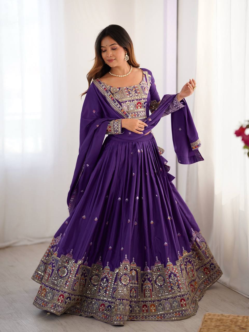 REAL MODELLING BEST SELLER LEHENGA WINE