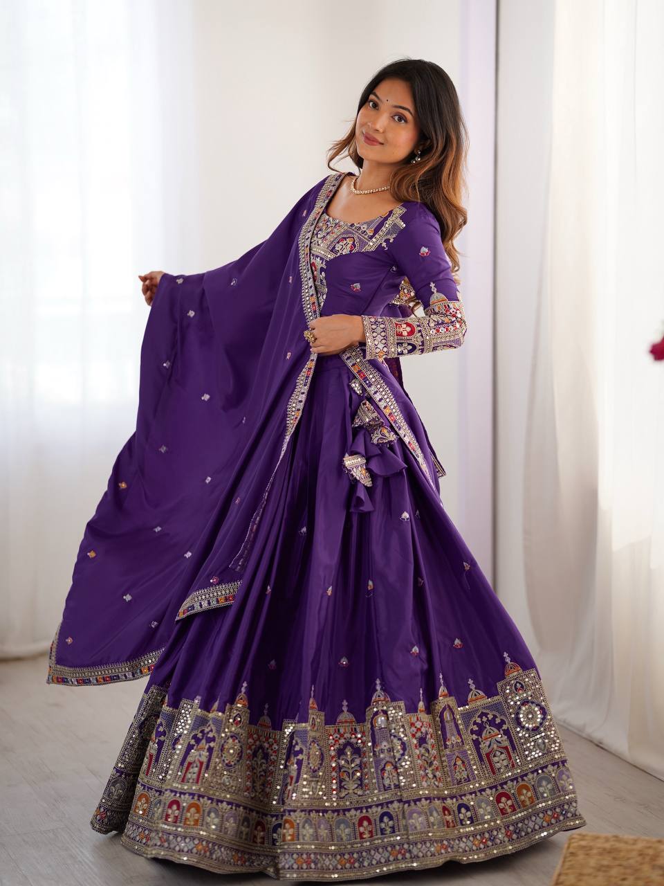 REAL MODELLING BEST SELLER LEHENGA WINE