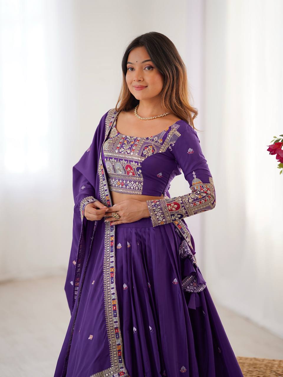 REAL MODELLING BEST SELLER LEHENGA WINE
