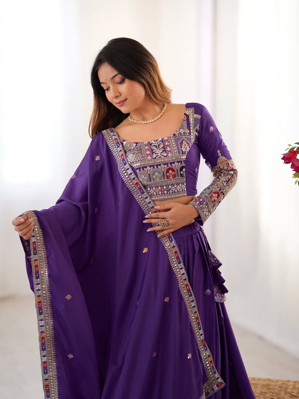 REAL MODELLING BEST SELLER LEHENGA WINE
