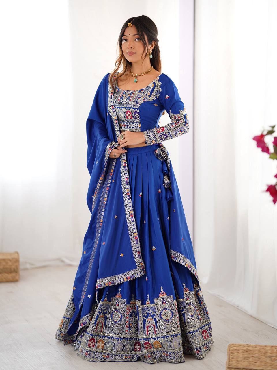REAL MODELLING BEST SELLER LEHENGA BLUE