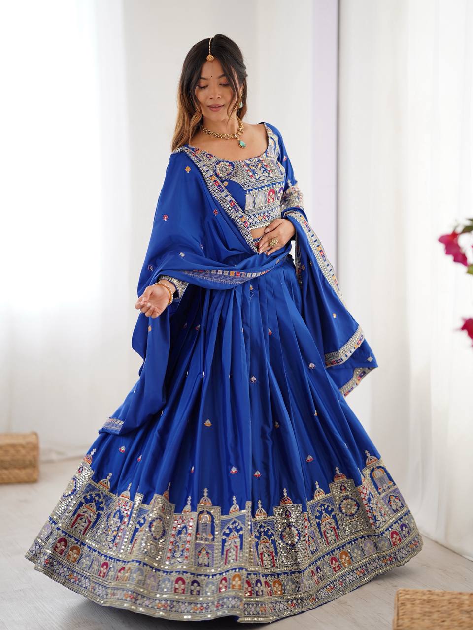 REAL MODELLING BEST SELLER LEHENGA BLUE
