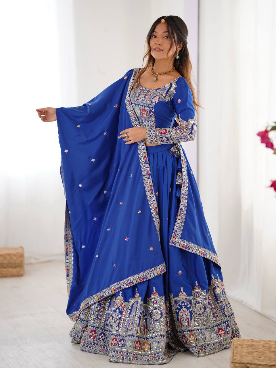 REAL MODELLING BEST SELLER LEHENGA BLUE