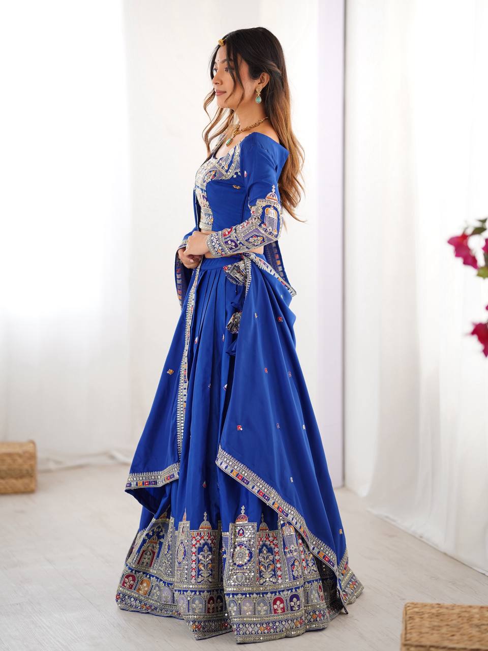 REAL MODELLING BEST SELLER LEHENGA BLUE