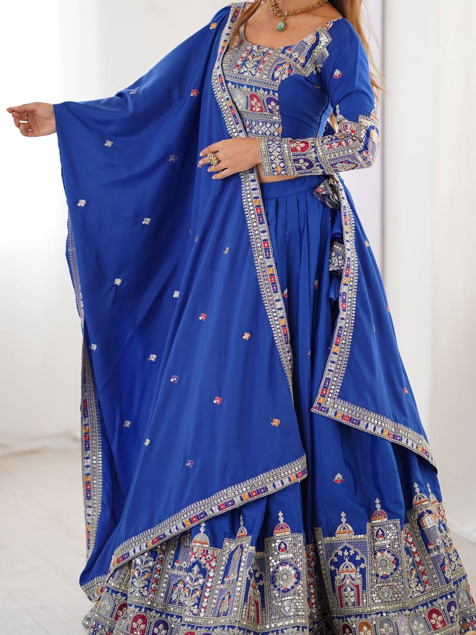 REAL MODELLING BEST SELLER LEHENGA BLUE