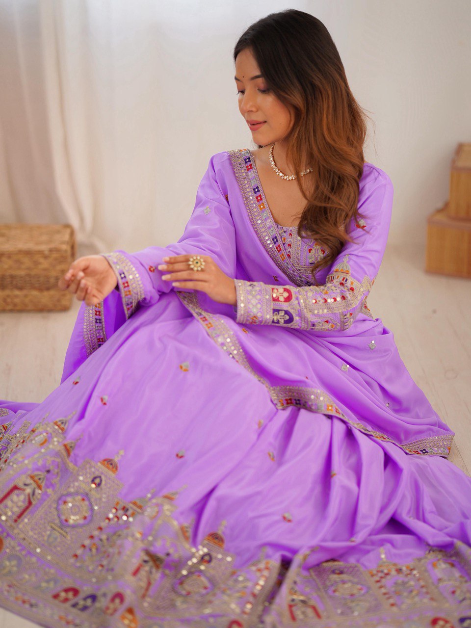 REAL MODELLING BEST SELLER LEHENGA PURPLE