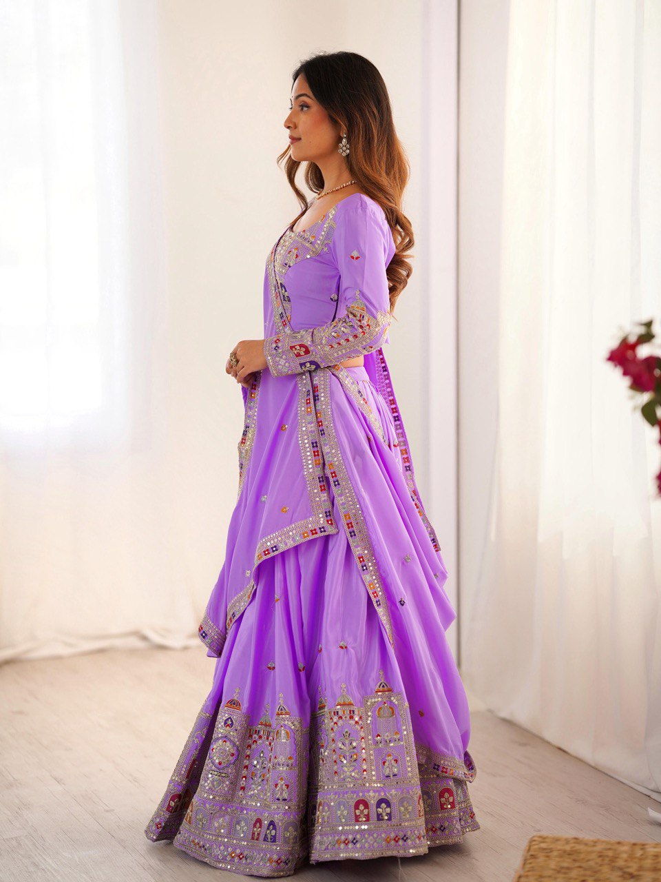REAL MODELLING BEST SELLER LEHENGA PURPLE