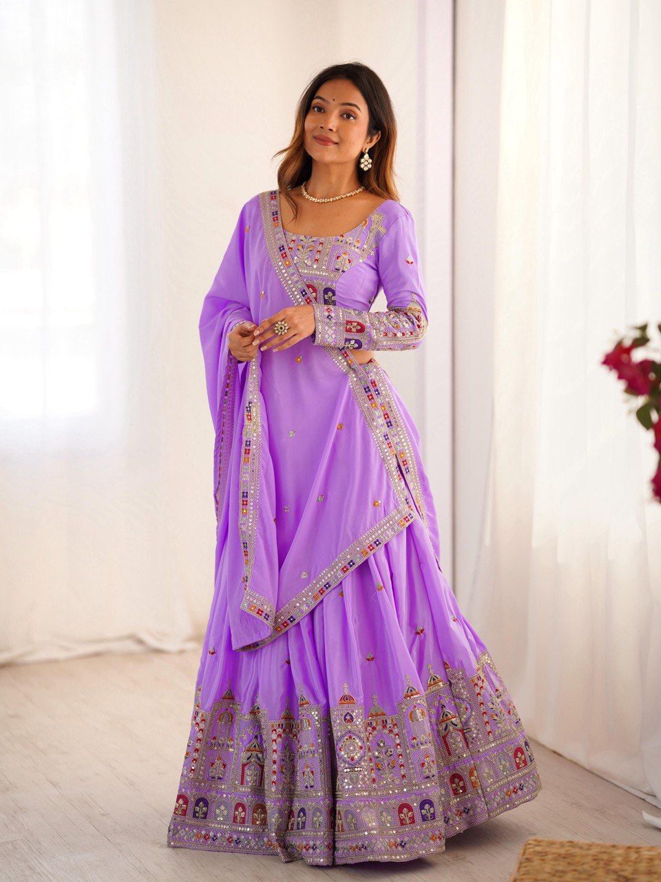REAL MODELLING BEST SELLER LEHENGA PURPLE