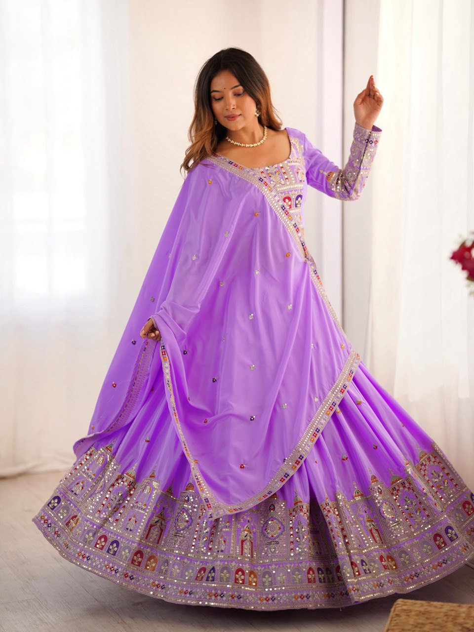 REAL MODELLING BEST SELLER LEHENGA PURPLE