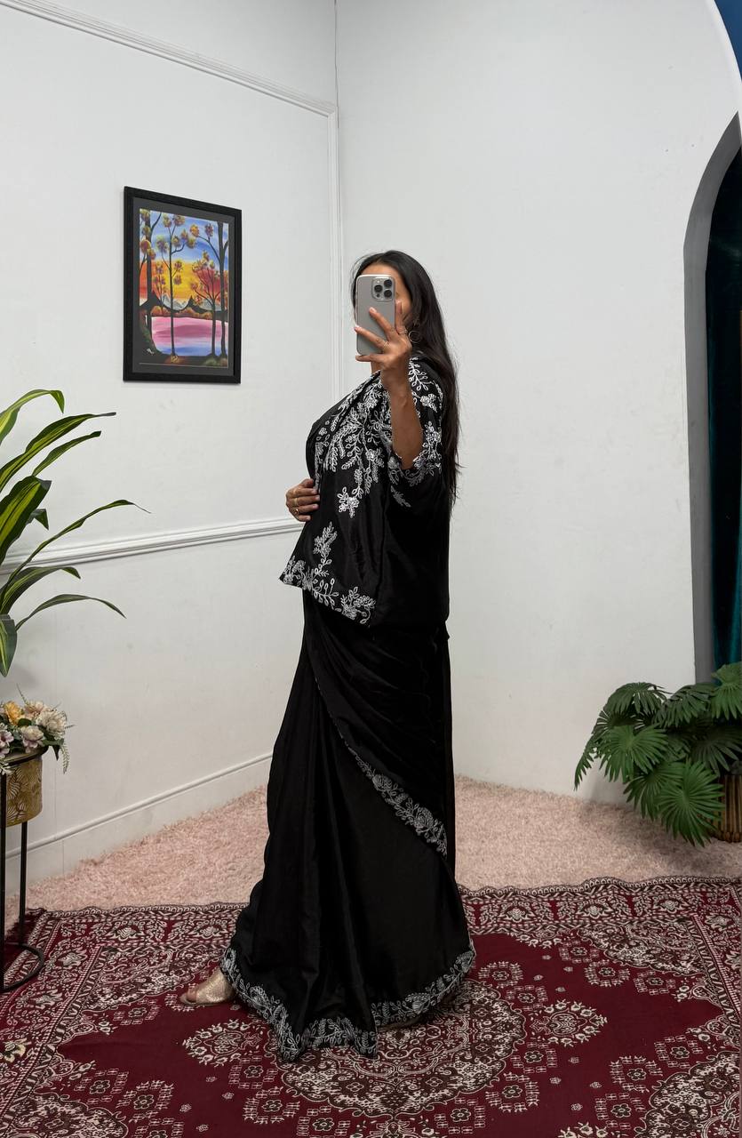 INDOWESTERN READY TO WEAR SAREE WITH KOTI AND BELT