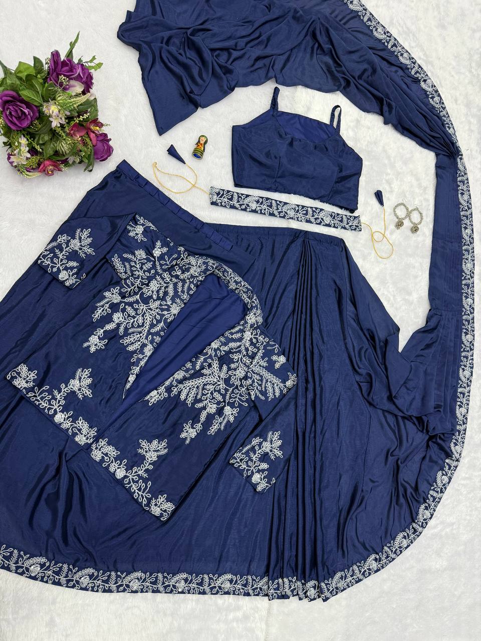 INDOWESTERN READY TO WEAR SAREE WITH KOTI AND BELT