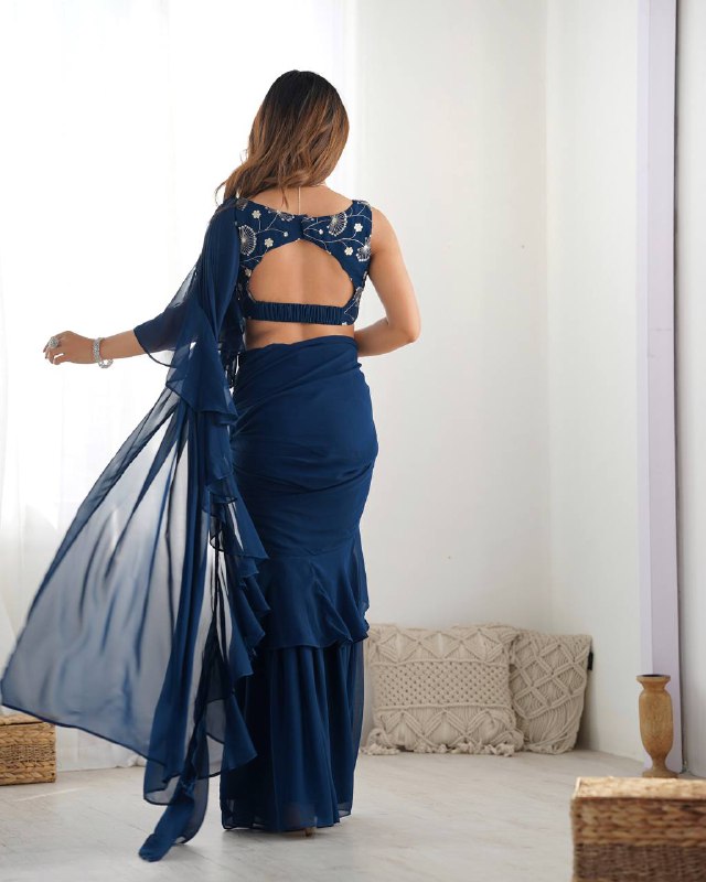SHARARA STYLE READY TO WEAR SAREE