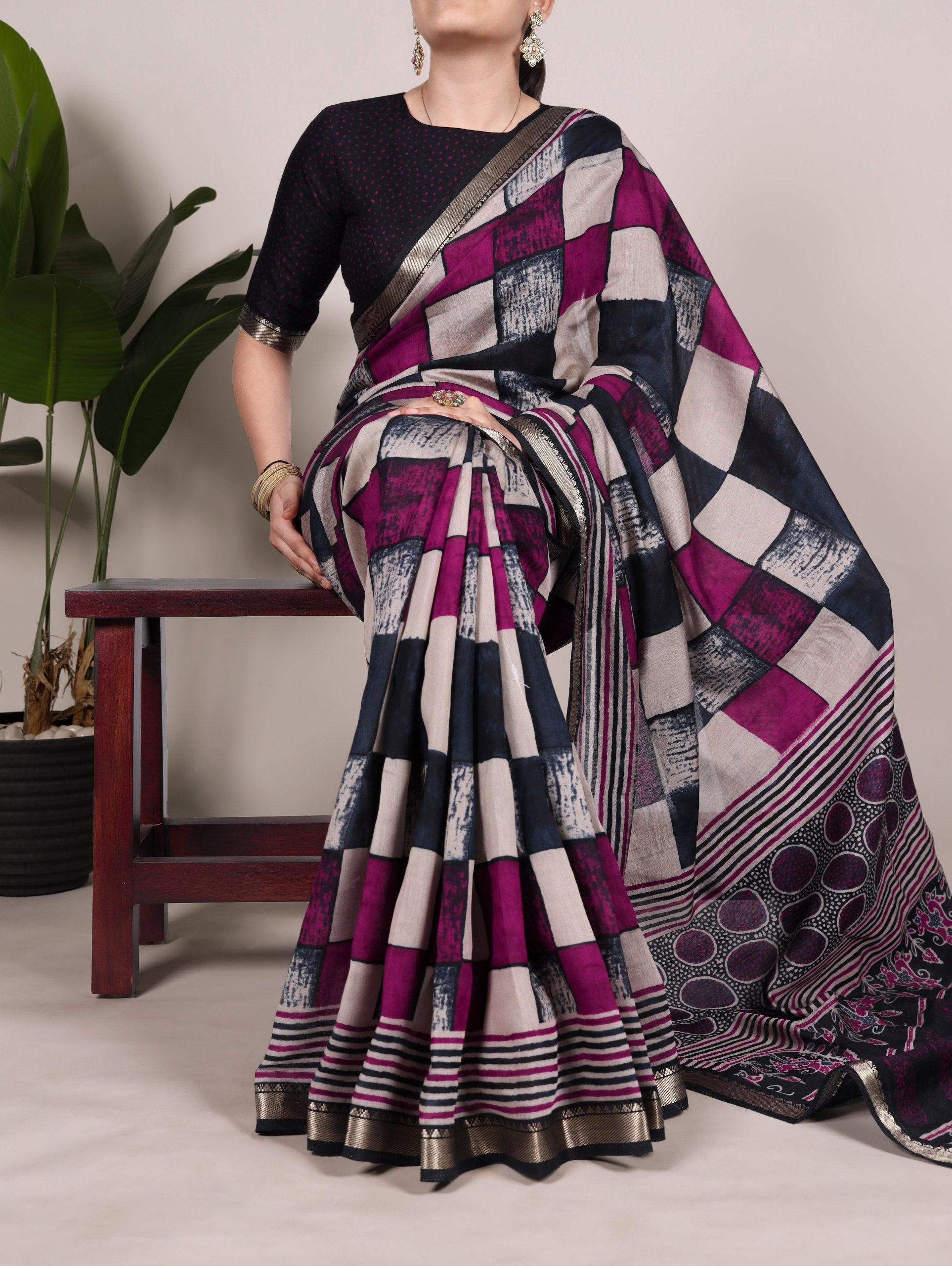 VISCOSE CHANDERI SAREES