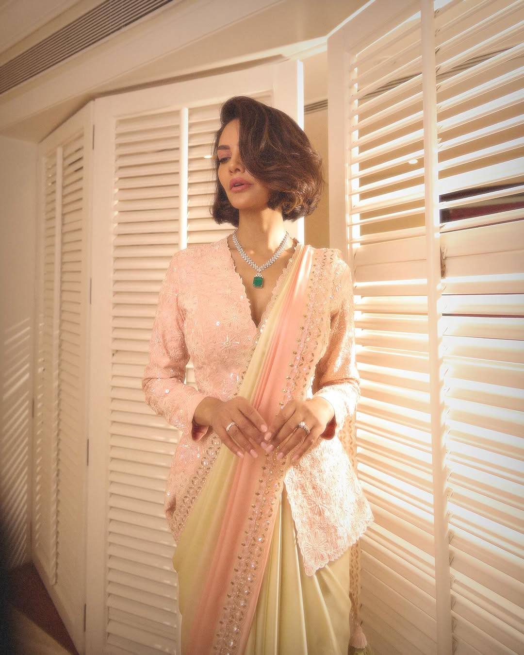 ESHA GUPTA JACKET STYLE READY TO WEAR SAREE