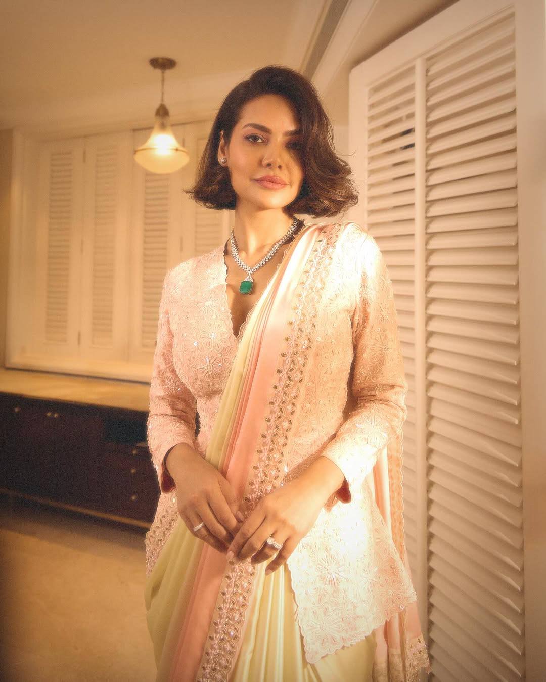 ESHA GUPTA JACKET STYLE READY TO WEAR SAREE