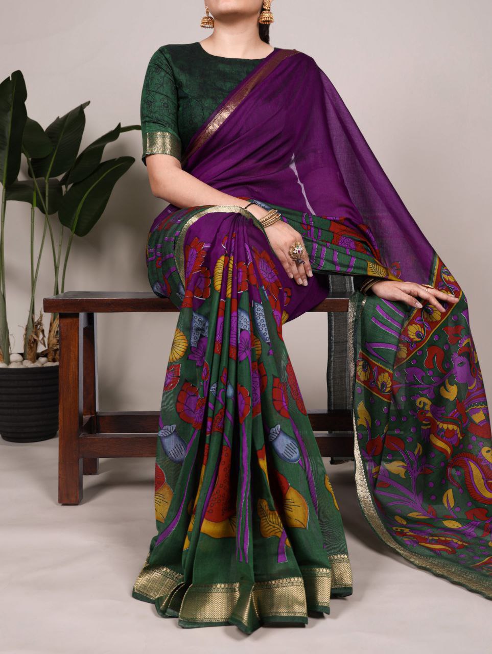 VISCOSE CHANDERI SAREES