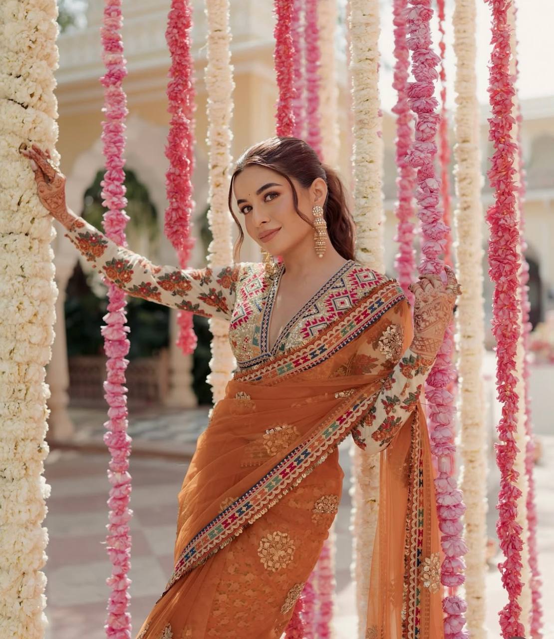 DIWALI SPECIAL SAREE WITH STITCHED BLOUSE