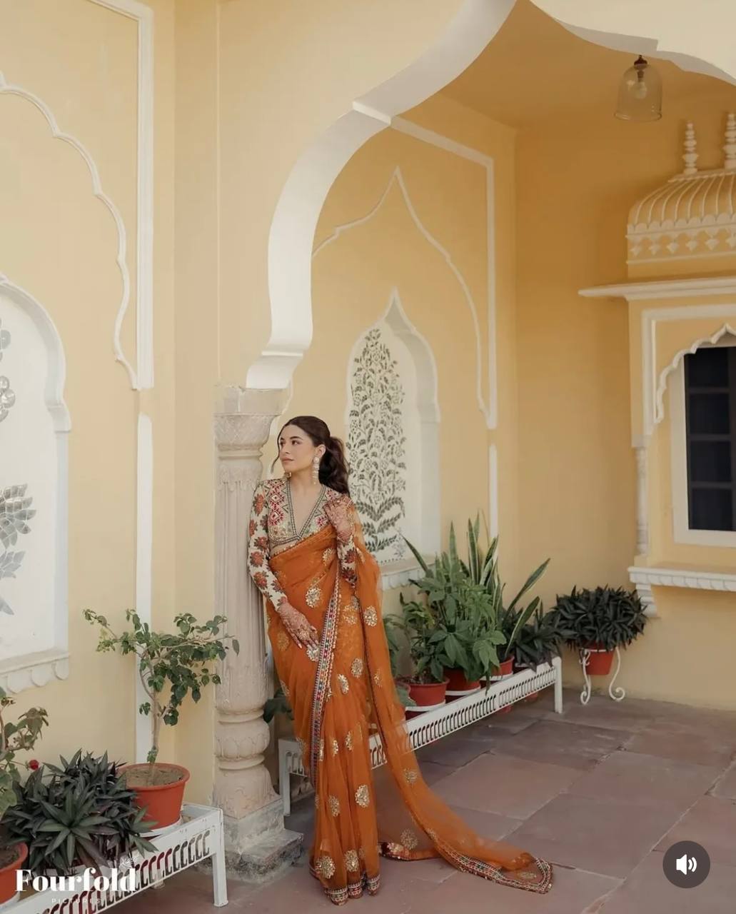 DIWALI SPECIAL SAREE WITH STITCHED BLOUSE