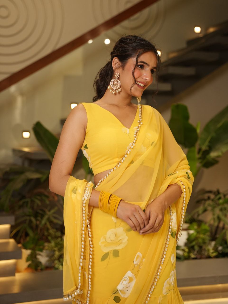 FLORAL LEHENGA SAREE