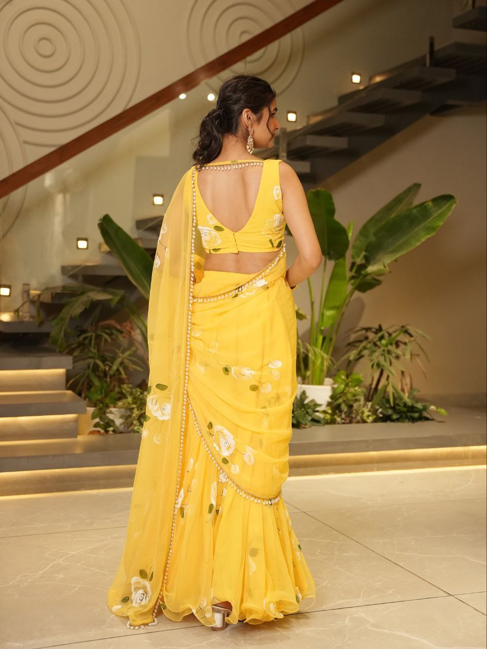 FLORAL LEHENGA SAREE