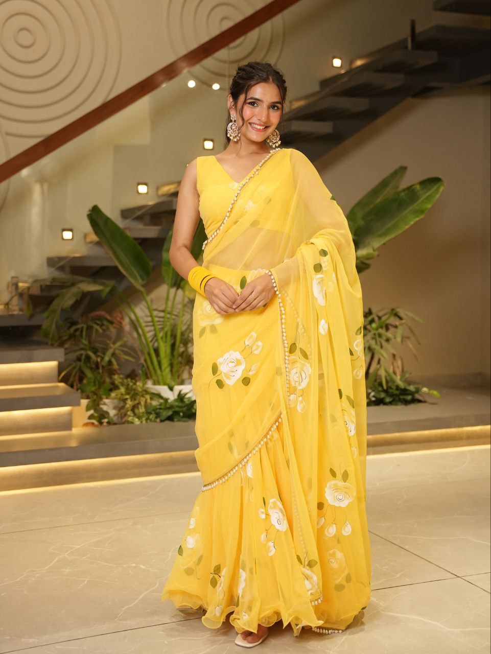 FLORAL LEHENGA SAREE