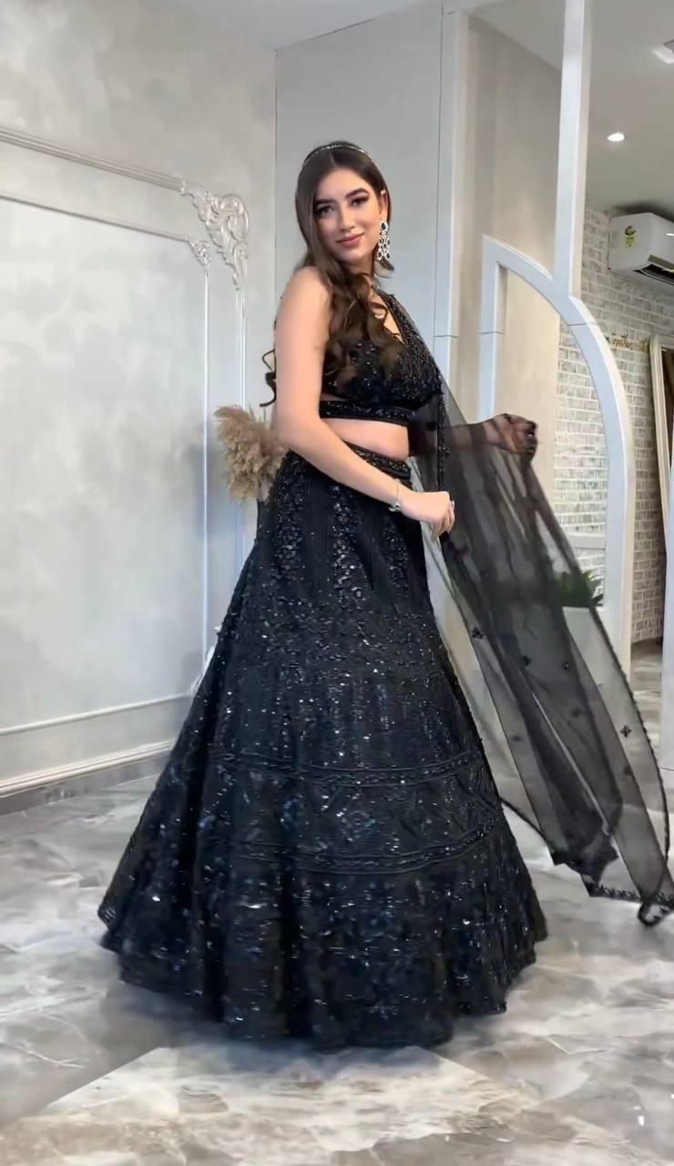 BLACK LOVERS DIWALI LEHENGA