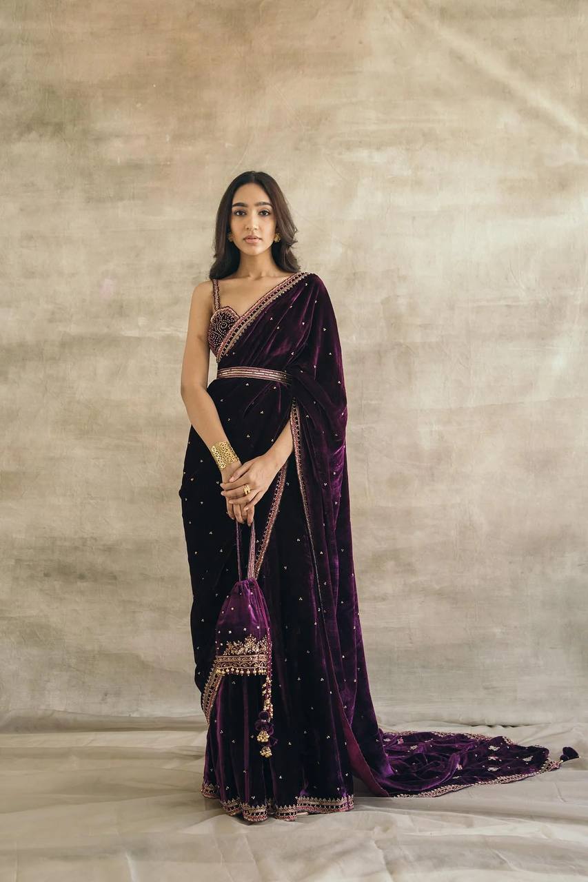 GORGEOUS VELVET SAREE