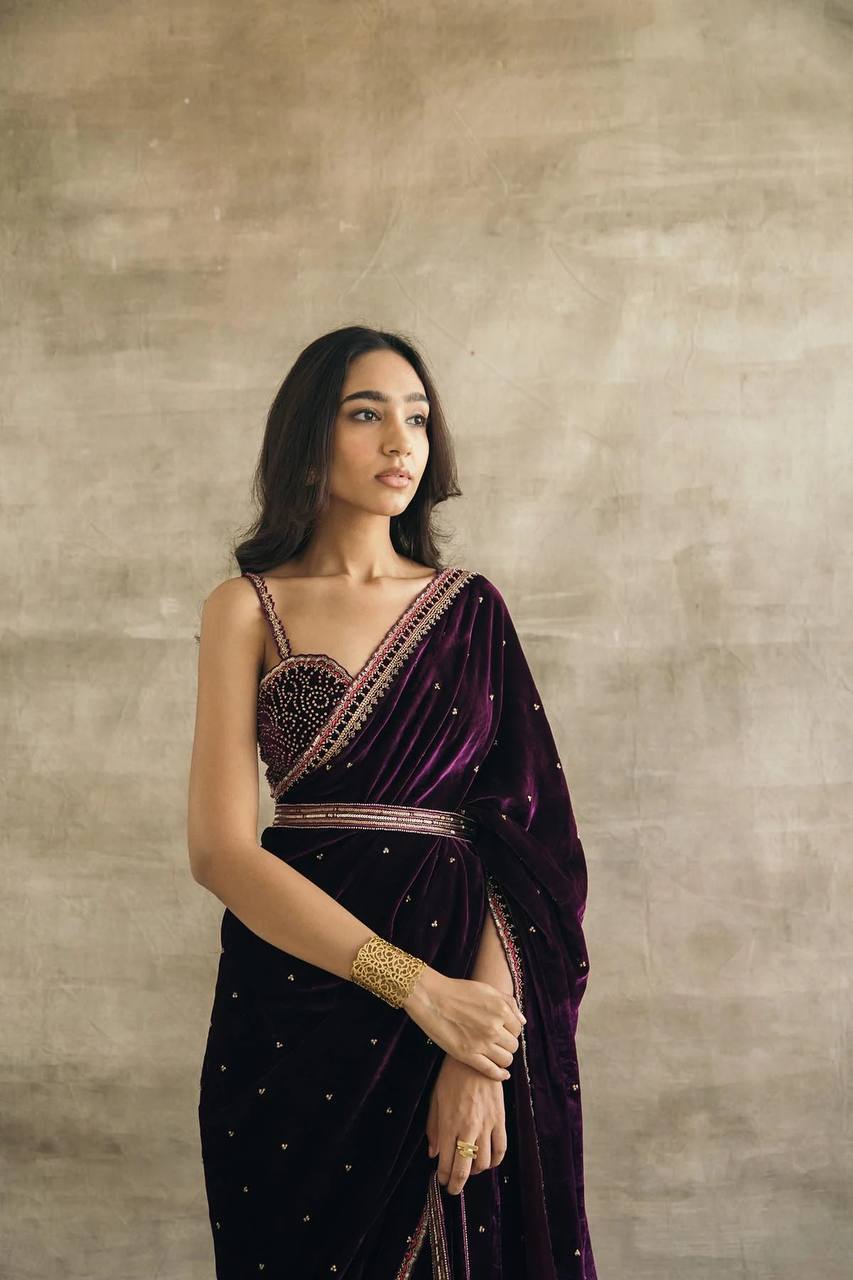 GORGEOUS VELVET SAREE