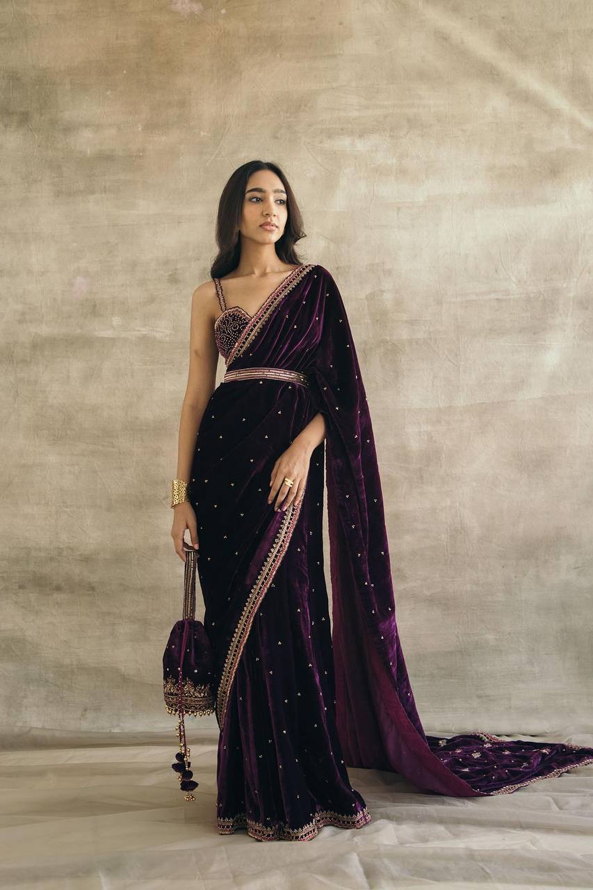 GORGEOUS VELVET SAREE