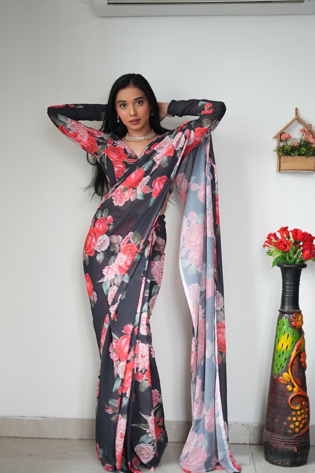 Floral Ready To wear Saree
