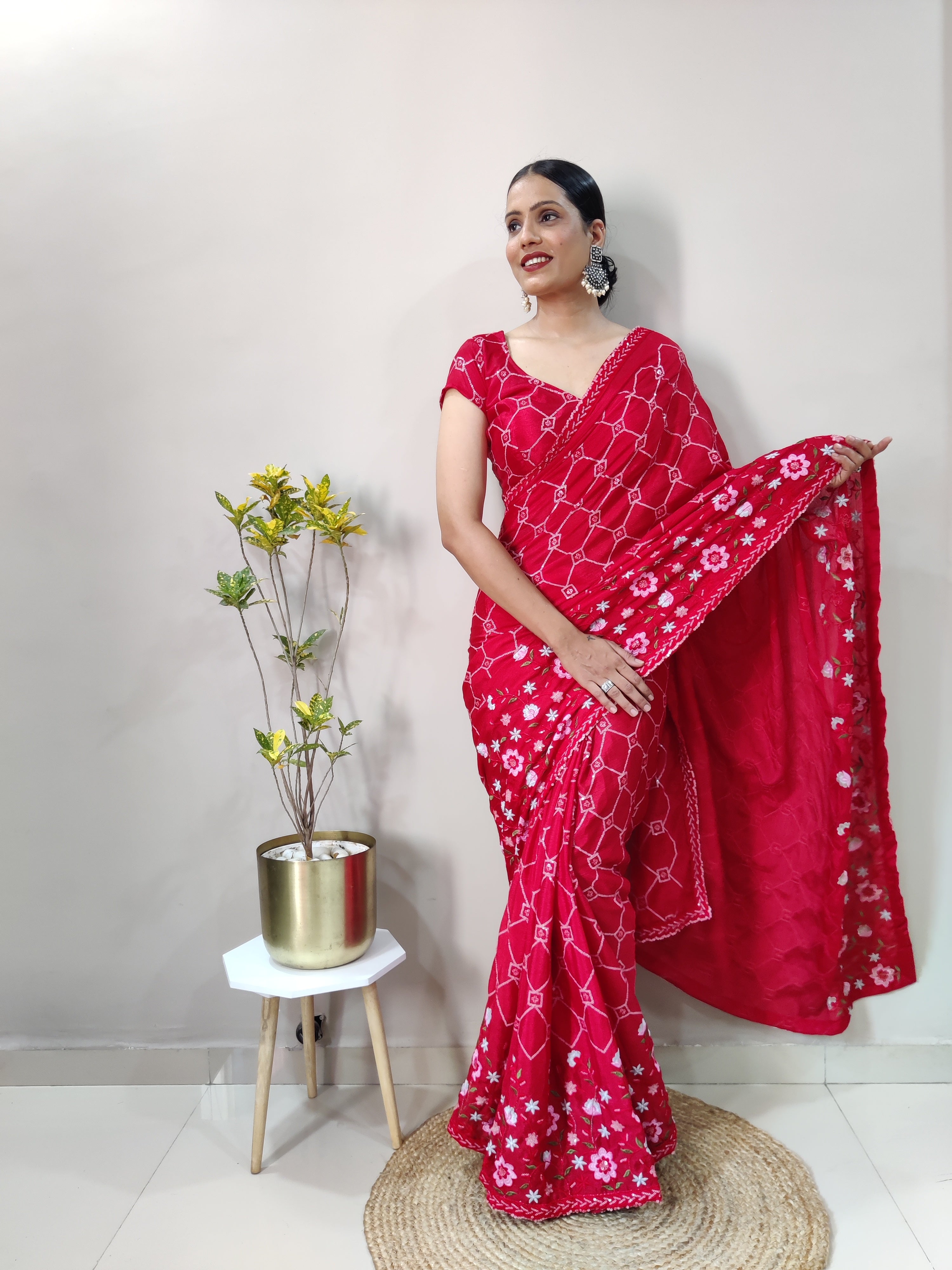 Heavy Work Ready To Wear Sarees
