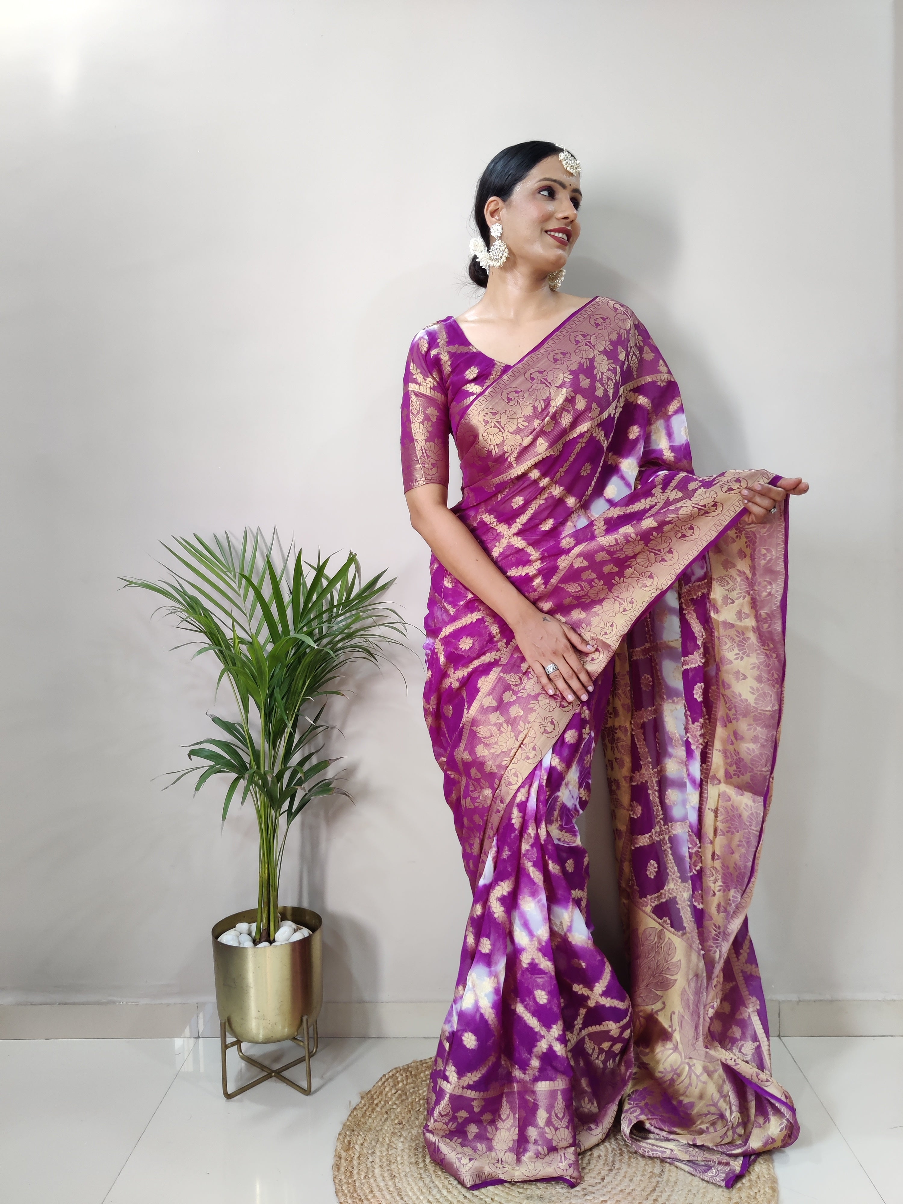 Pure Whiscose Ready To Wear Saree