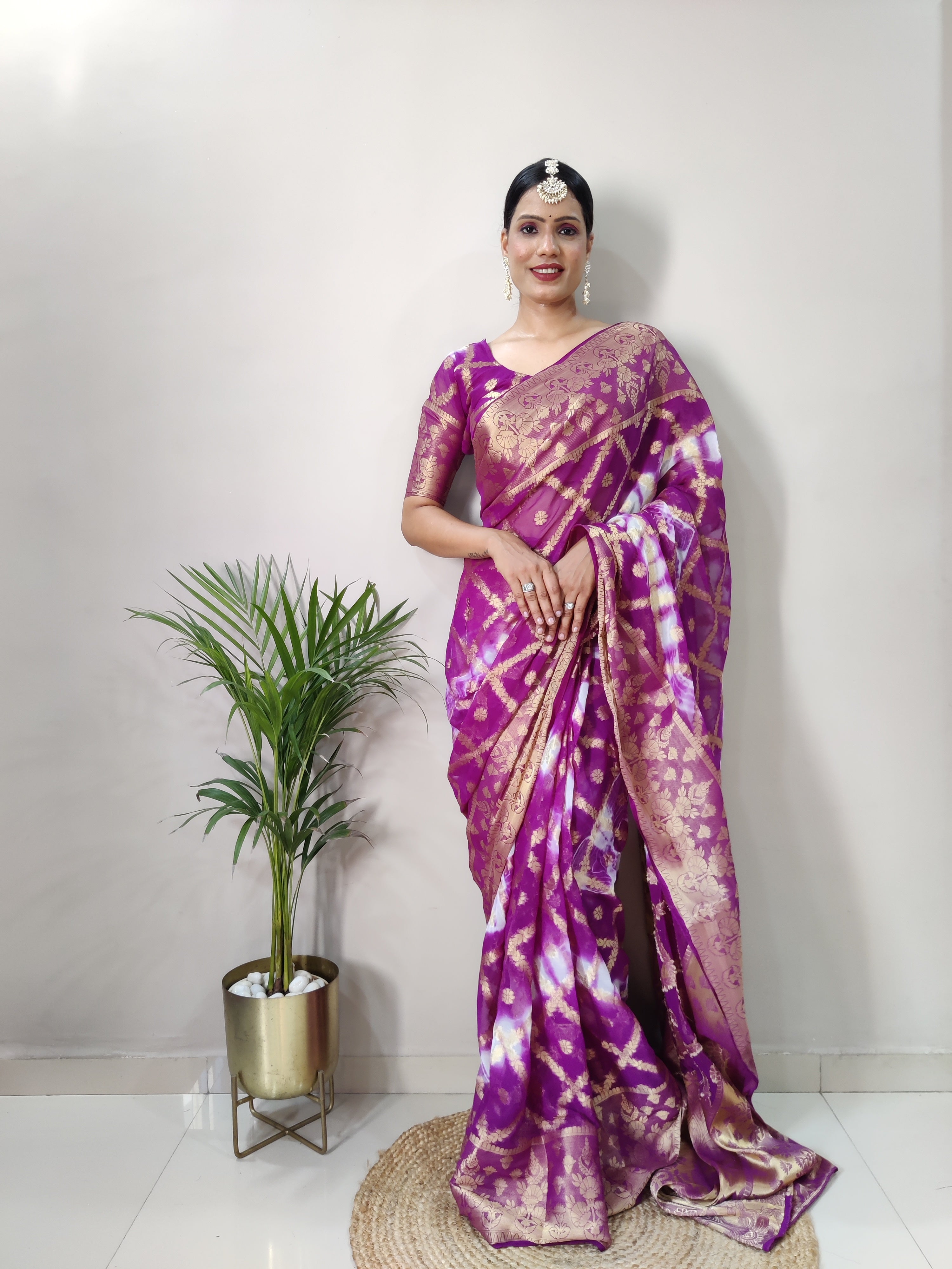 Pure Whiscose Ready To Wear Saree