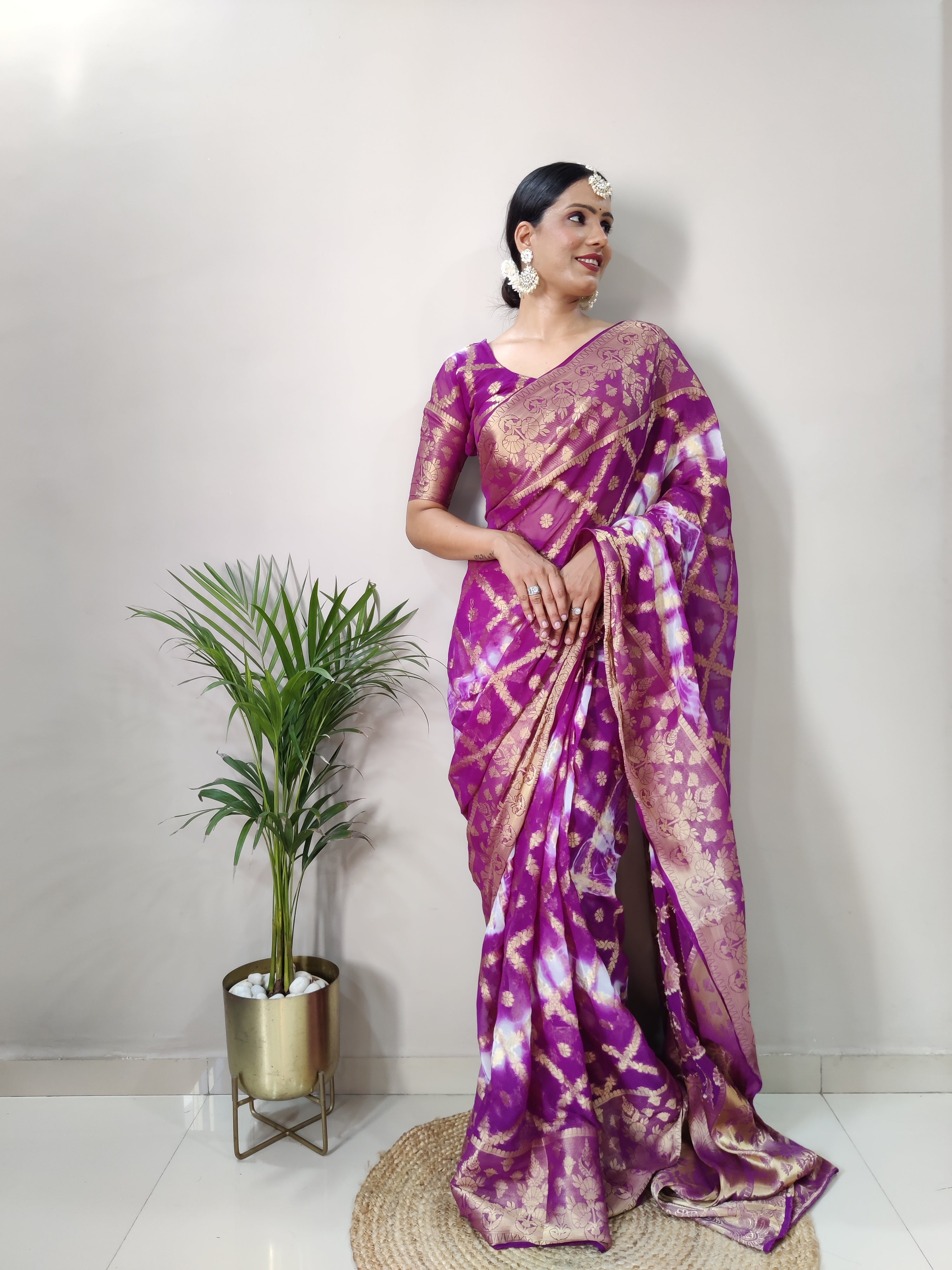 Pure Whiscose Ready To Wear Saree