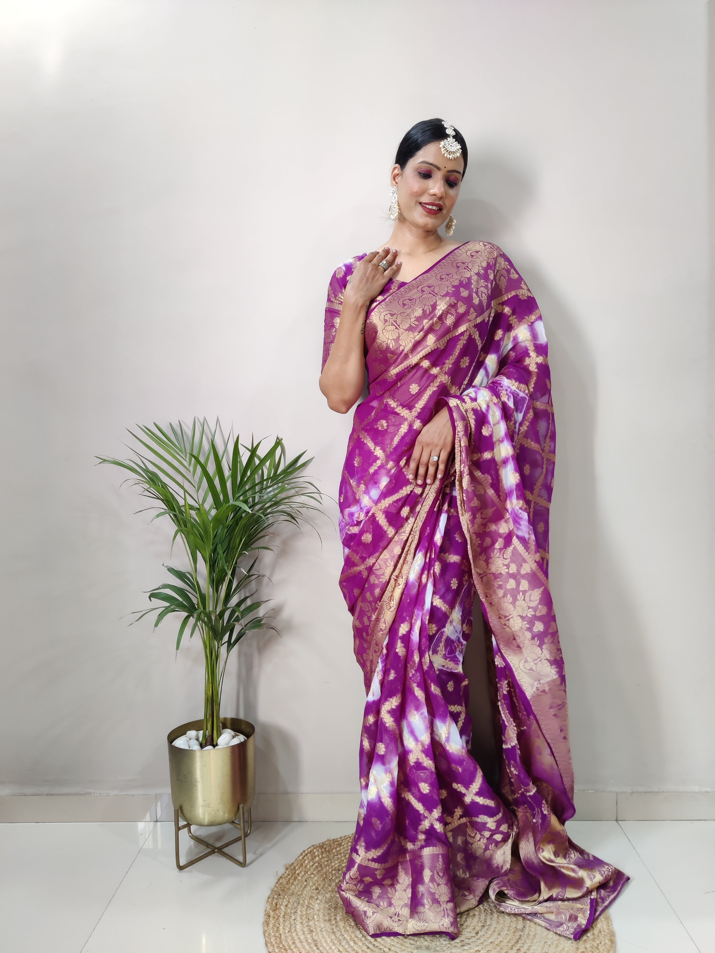 Pure Whiscose Ready To Wear Saree
