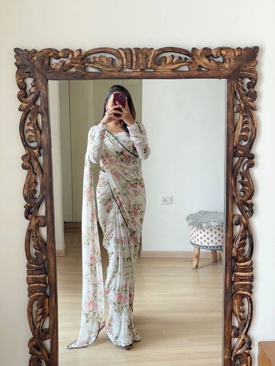 Georgette Floral Butti Saree