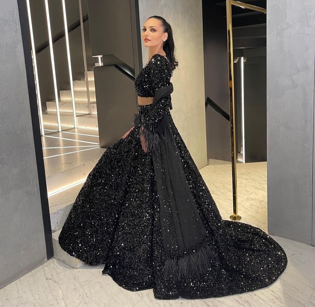 BLACK SEQUINS LEHENGA