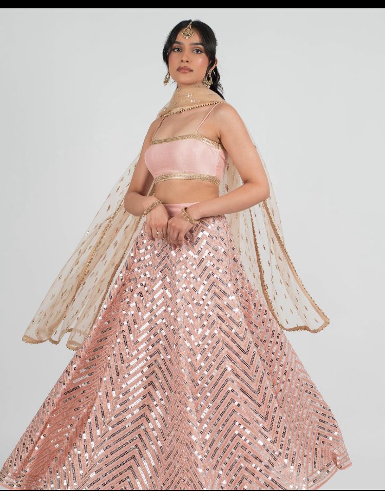 PEACH LEHENGA