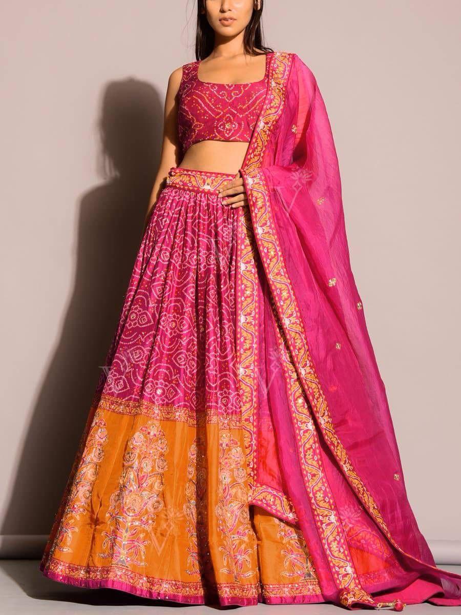 Bandhani Style Lehenga