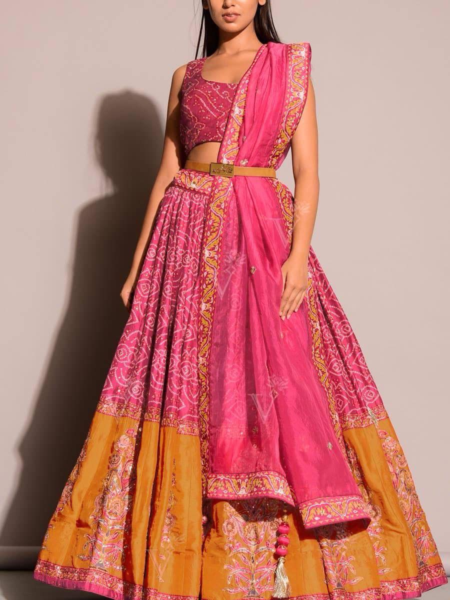 Bandhani Style Lehenga
