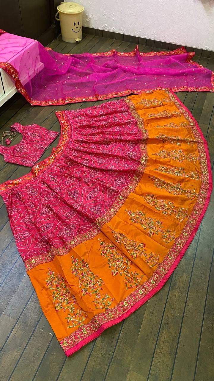Bandhani Style Lehenga